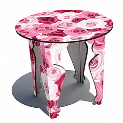 Tavolino in Cartone Rose