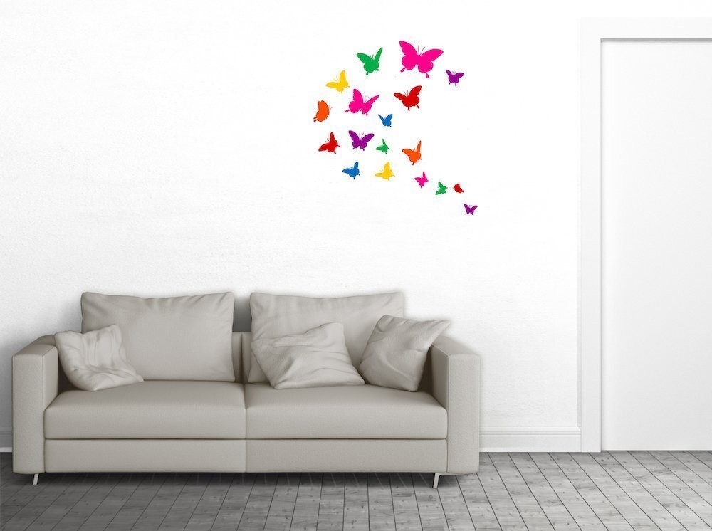 Scritte adesivo per muro Farfalle colorate